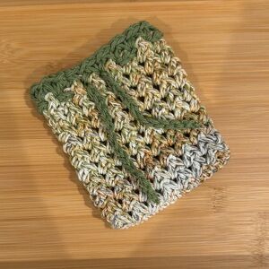 Handmade Green and Multicolor Crochet Soap Saver